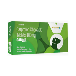 Vivaldis Cartail 100 Carprofen Tablets for Dogs, 6 Tablets - Animeal