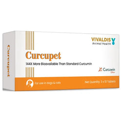 Vivaldis Curcupet Curcumin Tablets for Dogs and Cats, 10 Tablets - Animeal