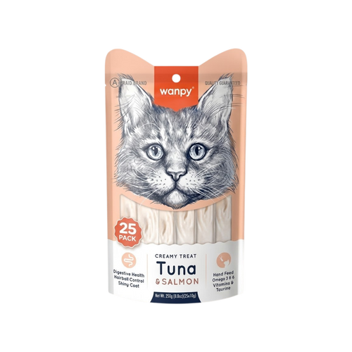 WANPY CREAMY LICKABLE TUNA & SALMON TREAT - Animeal