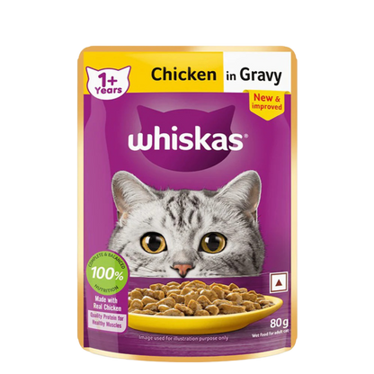 WHISKAS ADULT CHIC GRAVY [80 GM] - Animeal