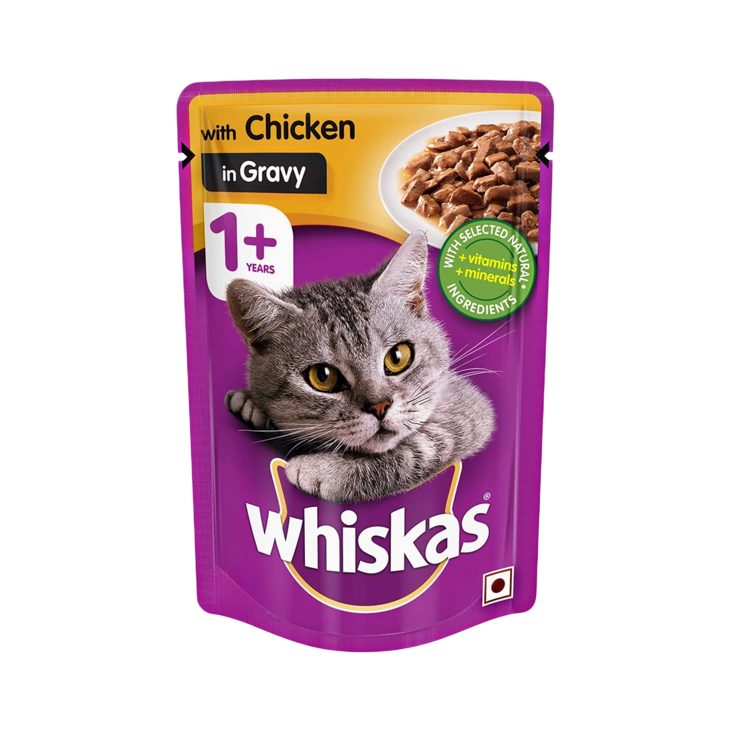 WHISKAS ADULT CHIC GRAVY FOOD [85 GM] - Animeal