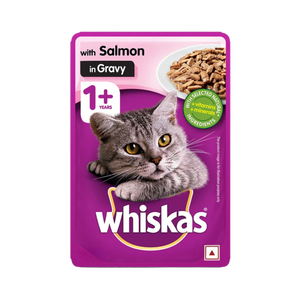 WHISKAS ADULT SALMON JELLY FOOD [85 GM] - Animeal