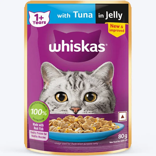 WHISKAS ADULT TUNA GRAVY [80 GM] - Animeal