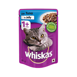 WHISKAS ADULT TUNA JELLY FOOD [85 GM] - Animeal
