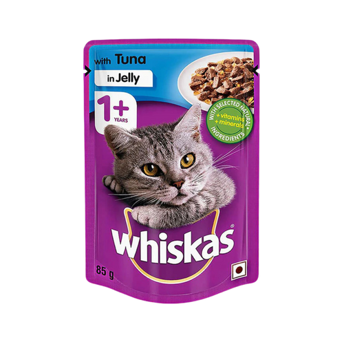 WHISKAS ADULT TUNA JELLY FOOD [85 GM] - Animeal