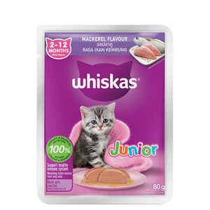 WHISKAS JUNIOR MACKEREL GRAVY [80 GM] - Animeal