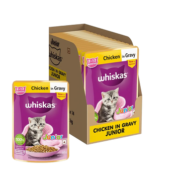 WHISKAS KITTEN CHICKEN JELLY FOOD (14 PACK) - Animeal