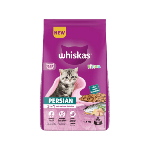 WHISKAS KITTEN PERSIAN DRY FOOD [1.1 KG] - Animeal