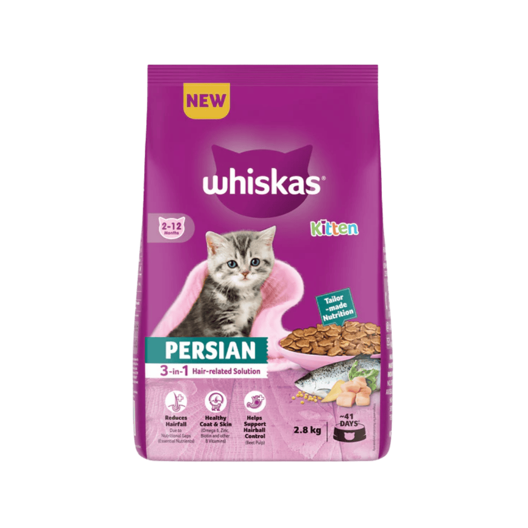 WHISKAS KITTEN PERSIAN DRY FOOD [2.8 KG] - Animeal