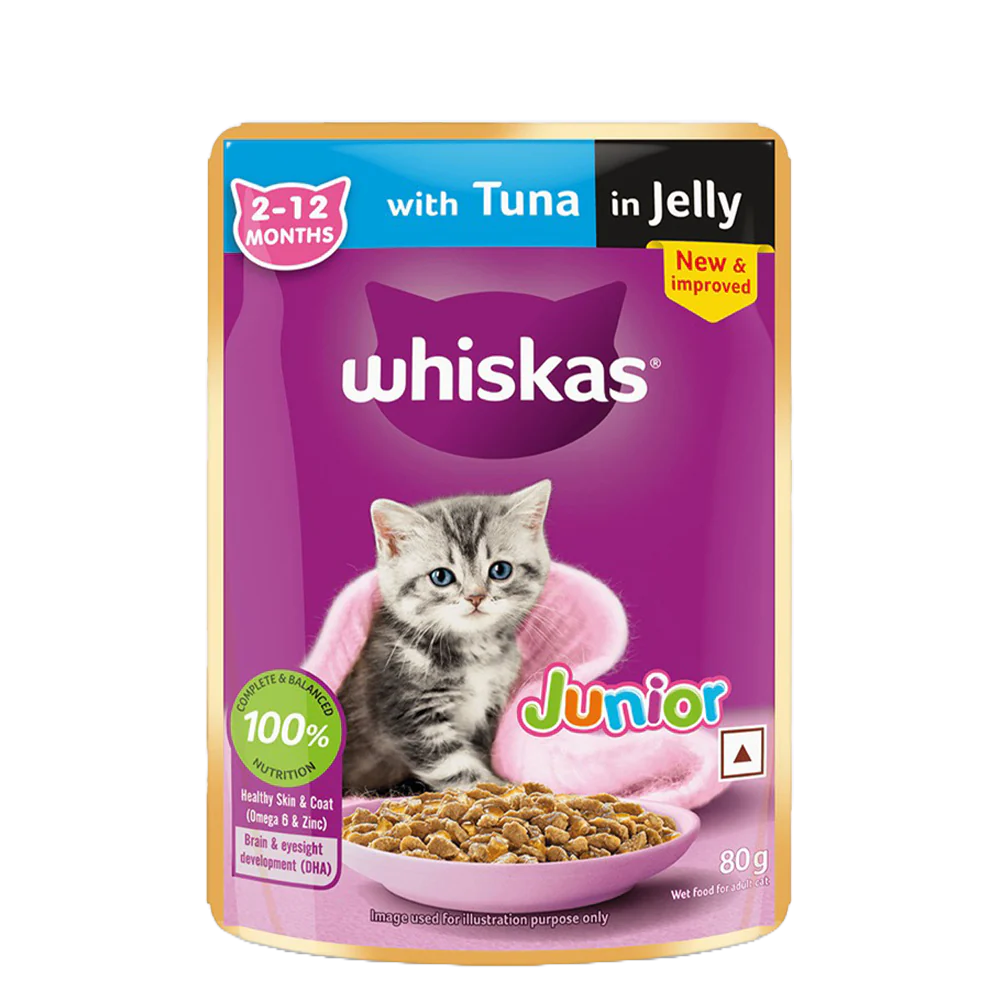 WHISKAS KITTEN TUNA JELLY [80 GM] - Animeal