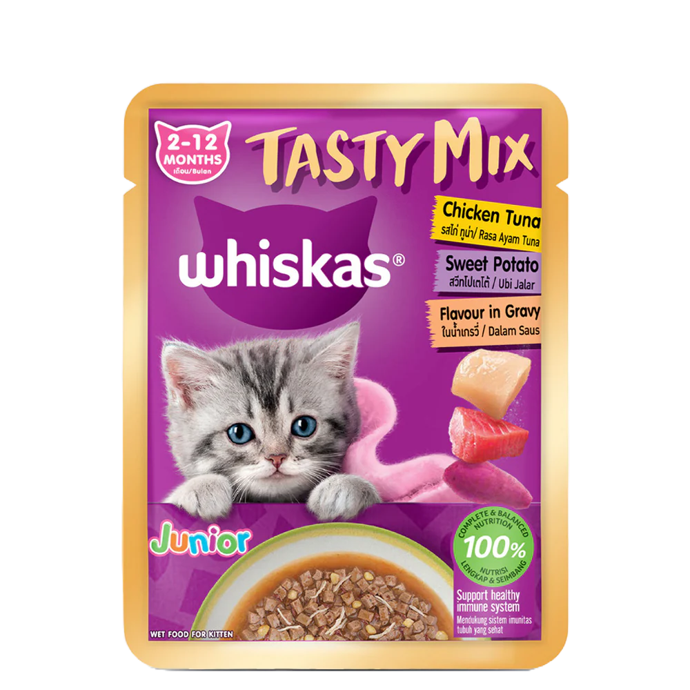 WHISKAS TMX KITTEN CHIC.SW POTATO GRAVY [70 GM] - Animeal