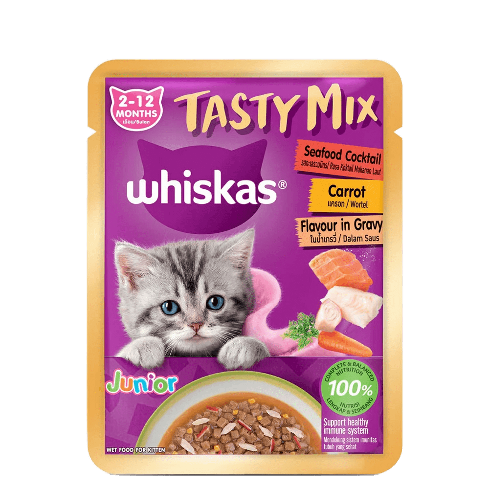 WHISKAS TMX KITTEN SF.CT.CAR GRAVY [85 GM] - Animeal