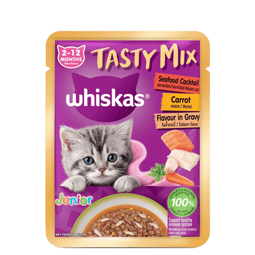 WHISKAS TMX KITTEN SF.CT.CAR GRAVY [85 GM] - Animeal