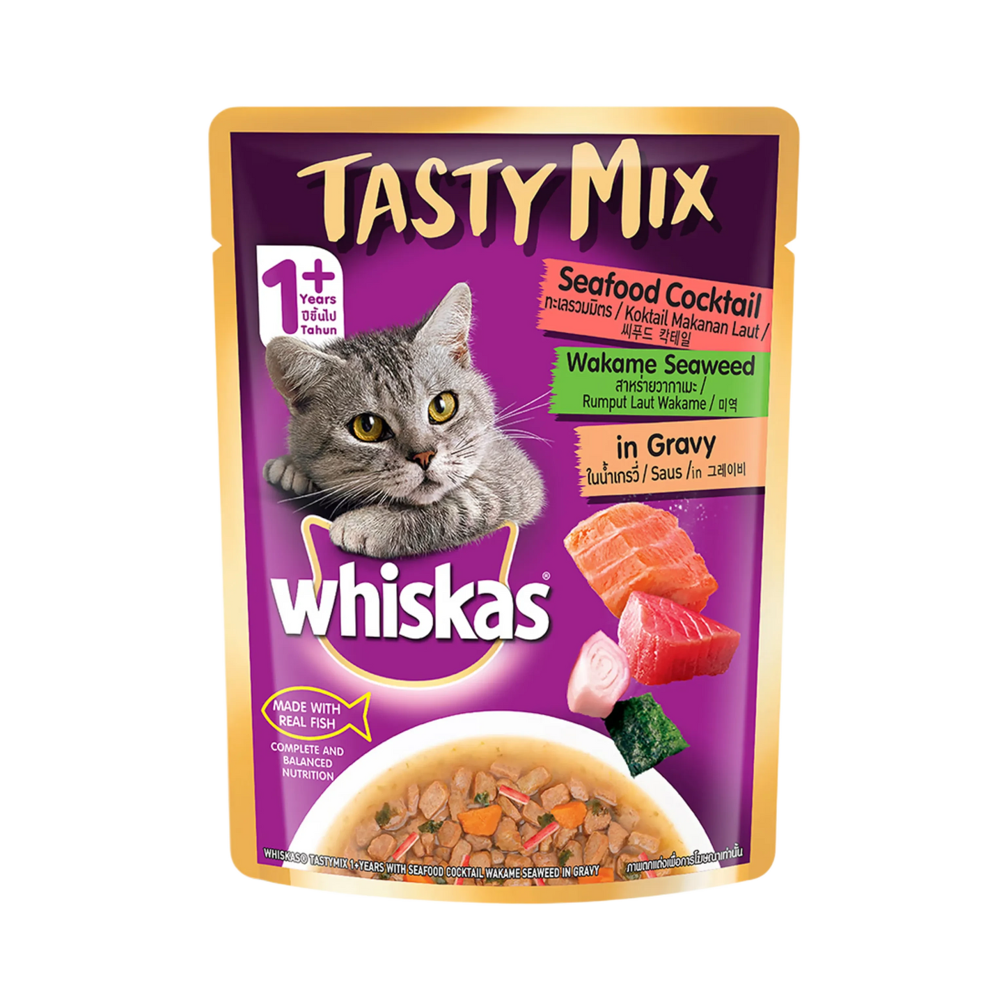 WHISKAS TMX SF.SW.GRAVY FOOD [85 GM] - Animeal