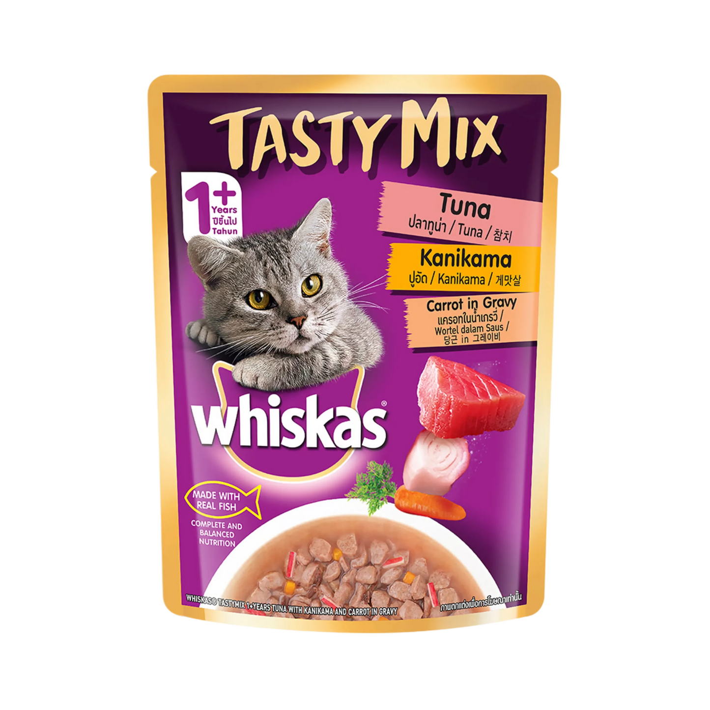 WHISKAS TMX TUN.KANI.CAR.GRAVY FOOD [85 GM] - Animeal