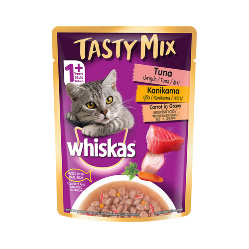 WHISKAS TMX TUN.KANI.CAR.GRAVY FOOD [85 GM] - Animeal