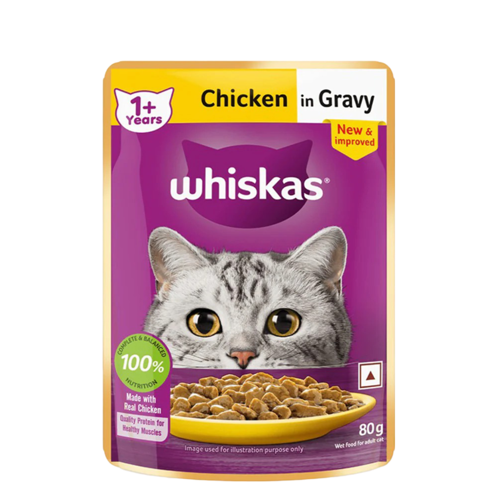 WHISKAS ADULT CHICKEN GRAVY (14 PACK) - Animeal