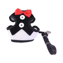 WW TOYBREED TUXIDO HARNESS WITH LEASH (L) - Animeal