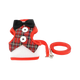 WW TOYBREED TUXIDO HARNESS WITH LEASH RED CHECKS (M)