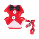 WW TOYBREED TUXIDO HARNESS WITH LEASH RED (L)