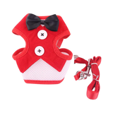 WW TOYBREED TUXIDO HARNESS WITH LEASH RED (S)
