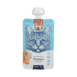 Wanpy Tasty Chicken and Carrot Gravy Wet Cat Food, 90g - Animeal