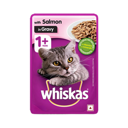 Whiskas Adult Salmon Wet Cat Food, 85g - Animeal