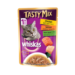 Whiskas Chicken and Salmon in Gravy Wet Cat Food, 85g - Animeal
