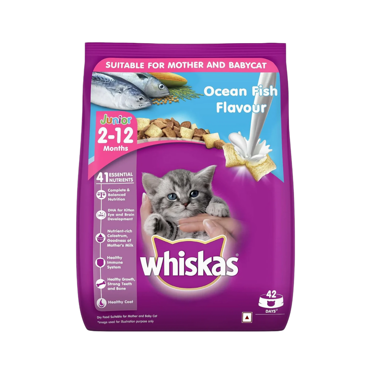 Whiskas Junior Ocean Fish Dry Cat Food, 6.5kg - Animeal