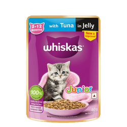 Whiskas Kitten Tuna in Jelly Wet Cat Food, 80g - Animeal