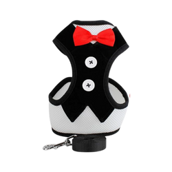 Whoof Whoof Toy Breed Tuxedo Harness with Leash, Large - Animeal