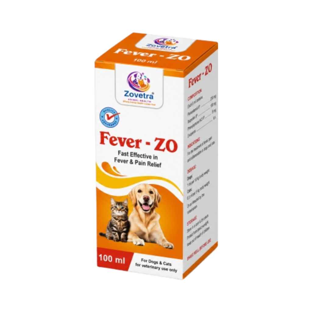 Zovetra Fever-zo Herbal Syrup for Dogs and Cats, 100ml - Animeal